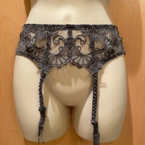 Lise Charmel Floral Dressing Garter Belt Grey